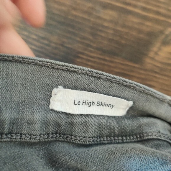 FRAME Denim Le High Ankle Skinny Jeans In Gray size 26 - Picture 8 of 9
